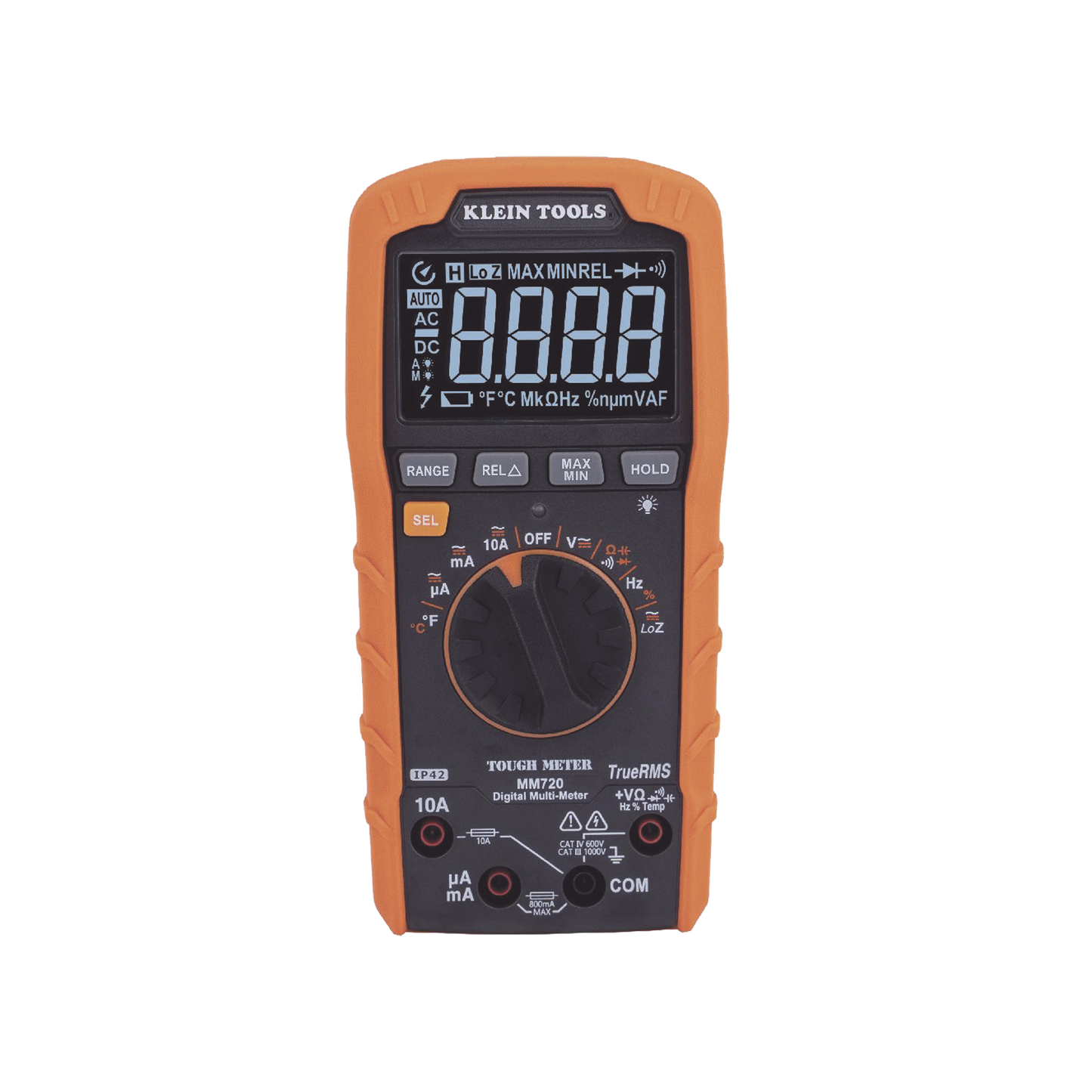 MultÃmetro Digital de Rango Automático con TRMS 1000V Medición de Temperatura y Baja Impedancia