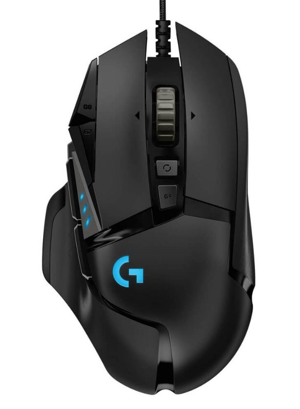 Mouse Alámbrico LOGITECH G502 HERO, Negro, 11, Alámbrico, Óptico, 16000 DPI