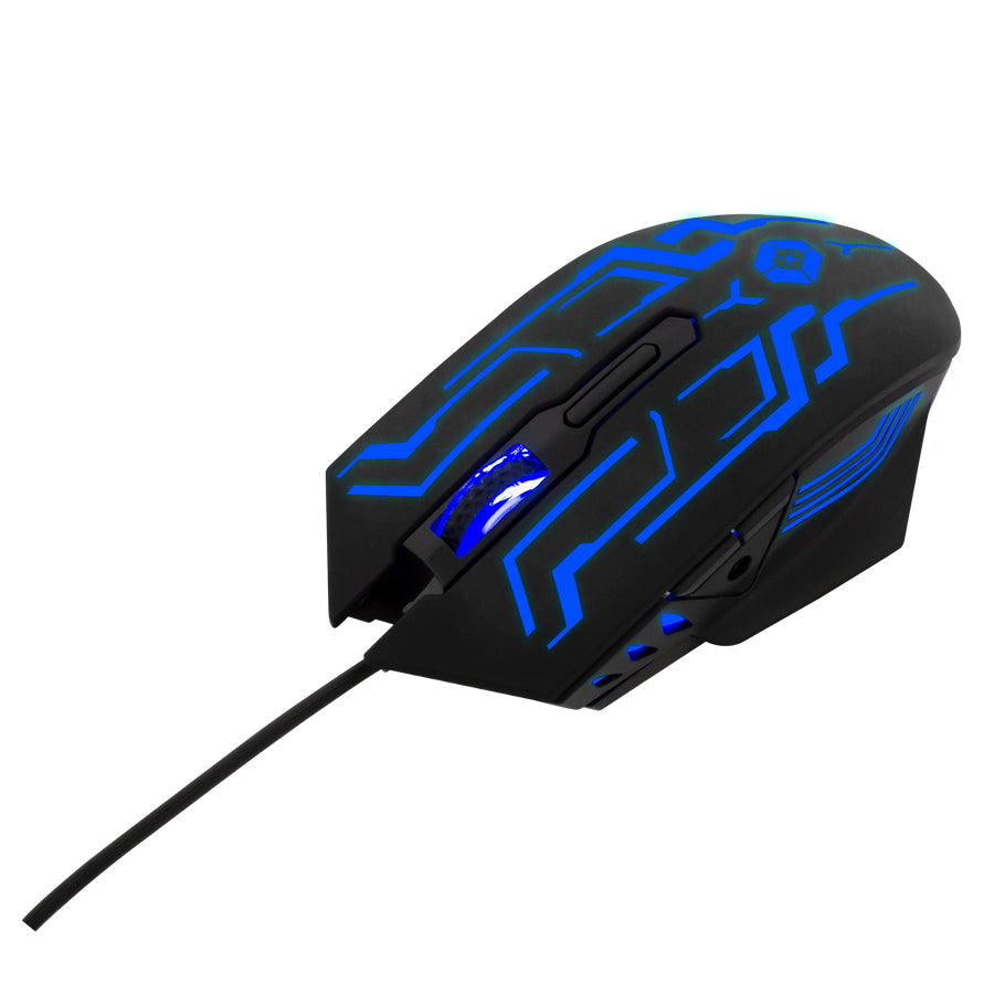 Mouse Alámbrico VORTRED LEGACY, USB, Juego, 800/1600/2400/3600 DPI, Negro