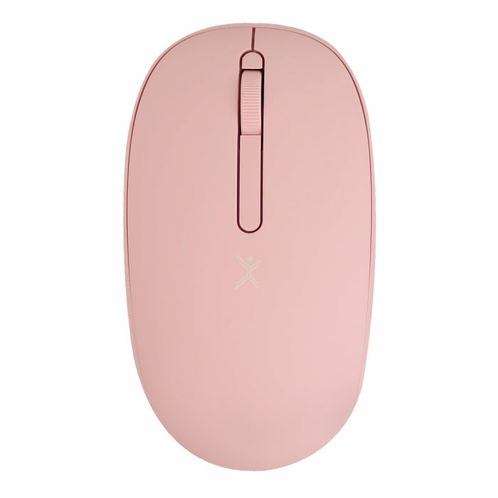 Mouse Inalámbrico rosa silencioso con receptor doble USB C+USB A PC-045182