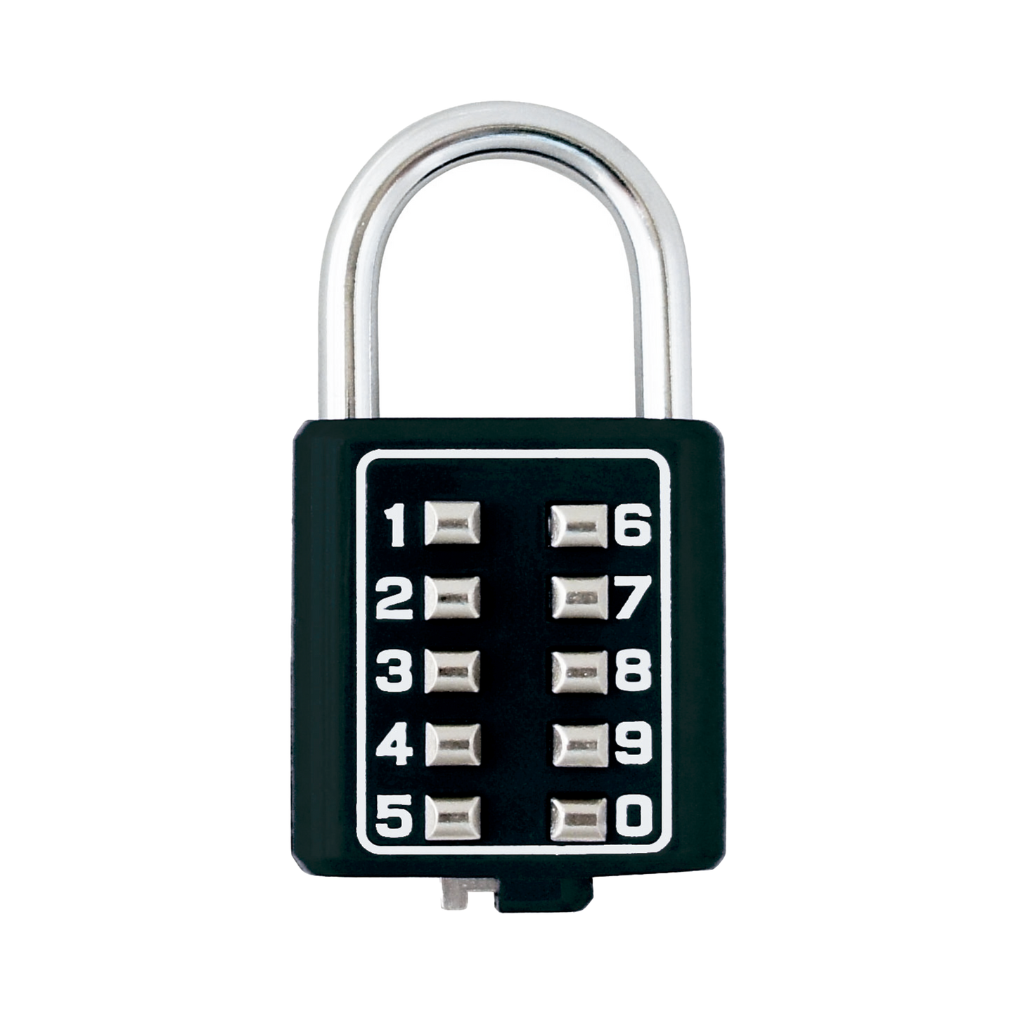 Candado Digital de Combinación M40 / No Requiere Llave / Combinación única integrada por 4 dÃgitos / Color Negro.
