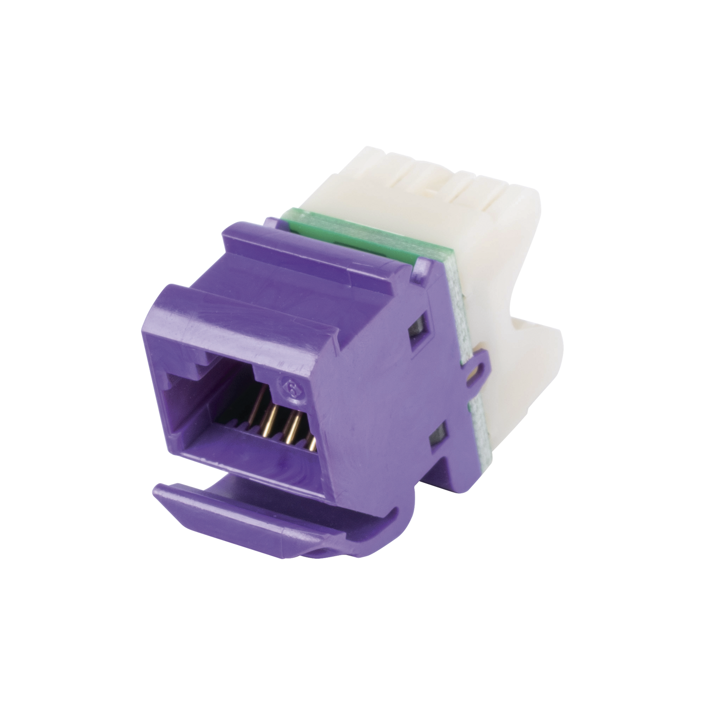 Jack MAX UTP Categoría 6, Estilo 110, Montaje Angulado, Color Violeta