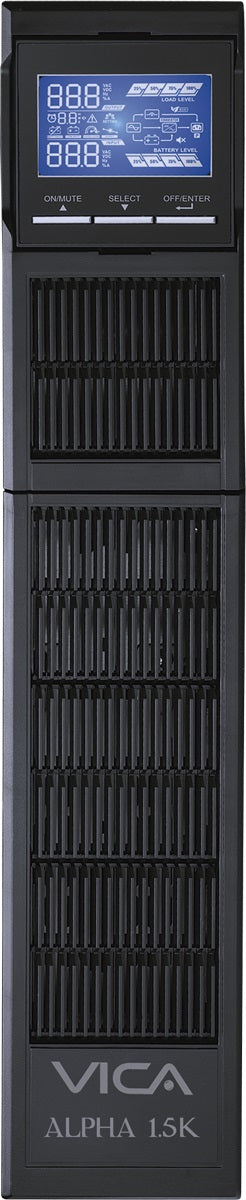 UPS Online con Doble Conversión Torre/Rack VICA ALPHA 1.5K, 1500 VA, 1500W, Negro