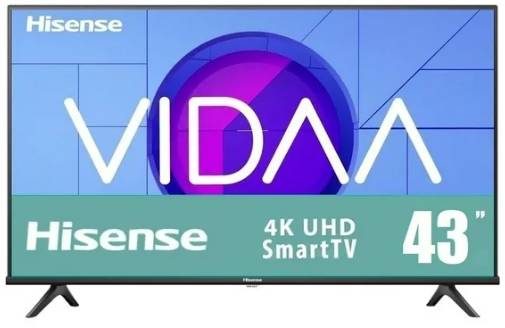 Televisor Hisense 43A6NV, 43 pulgadas, LED 4K UHD, 3840 x 2160 Pixeles, VIDAA SMART TV