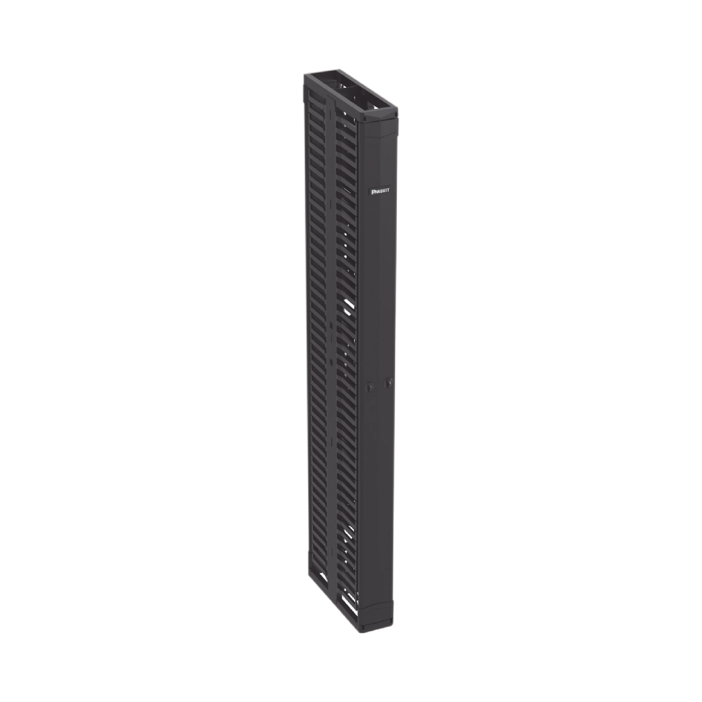 Organizador Vertical PatchRunnerâ„¢, Doble (Frontal y Posterior), Para Rack Abierto de 45 Unidades, 6in de Ancho, Color Negro