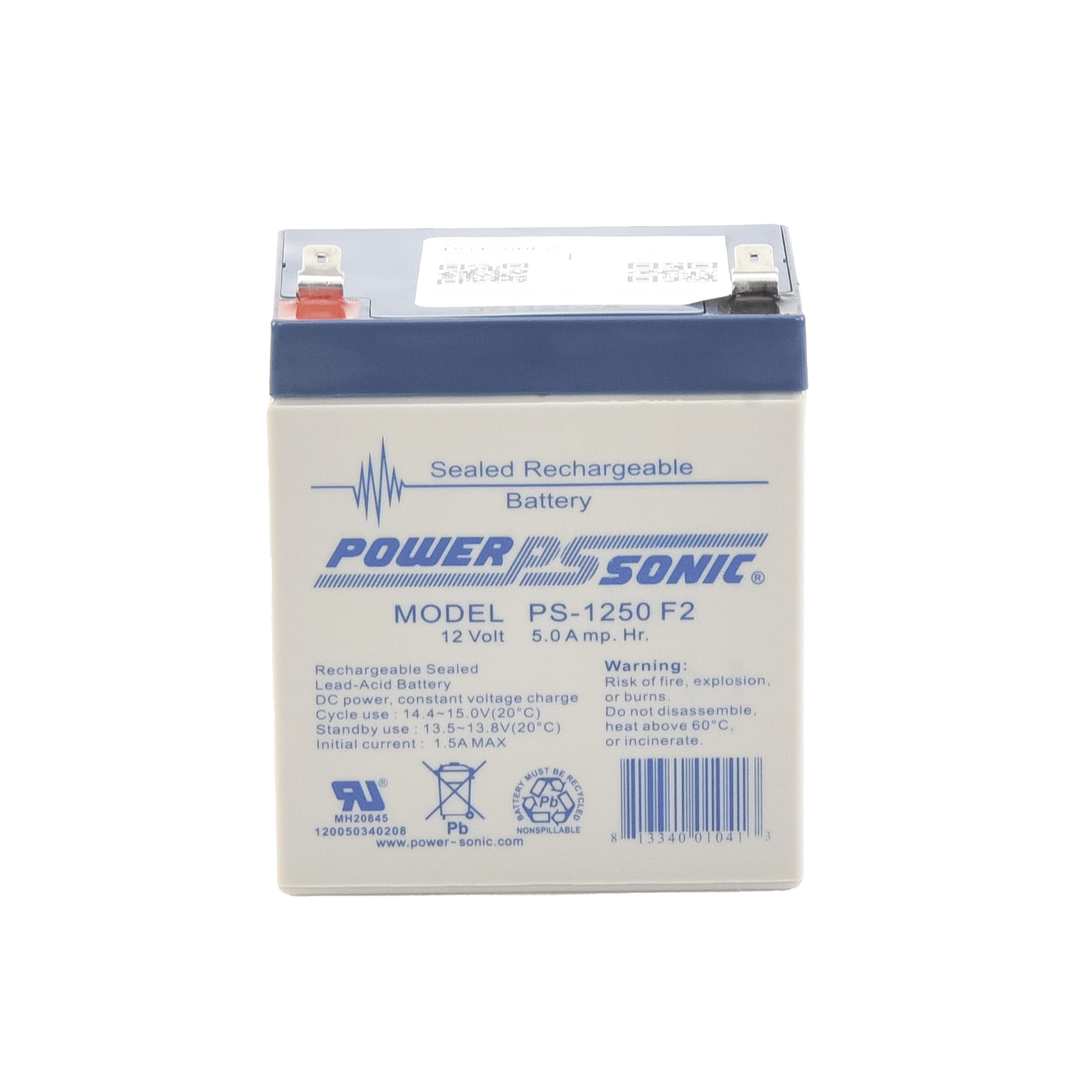 BaterÃa 12V, 5AH, Para Respaldo, TecnologÃas AGM/VRLA, 5 Años Vida Útil, Terminales F2, Reconocida UL