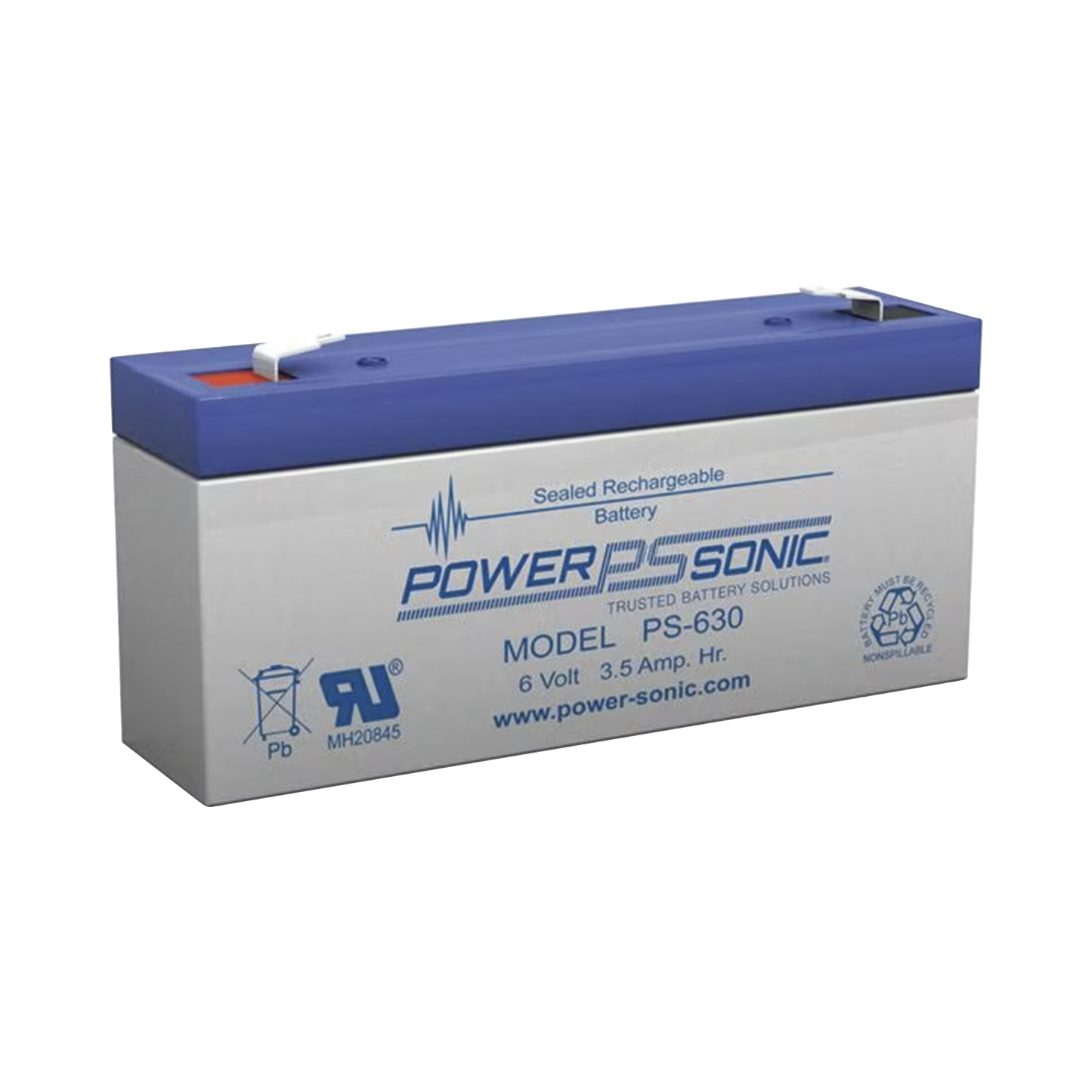 BaterÃa 6V, 3.50AH, Para Respaldo, TecnologÃas AGM/VRLA, 5 Años Vida Útil, Terminales F1, Reconocida UL