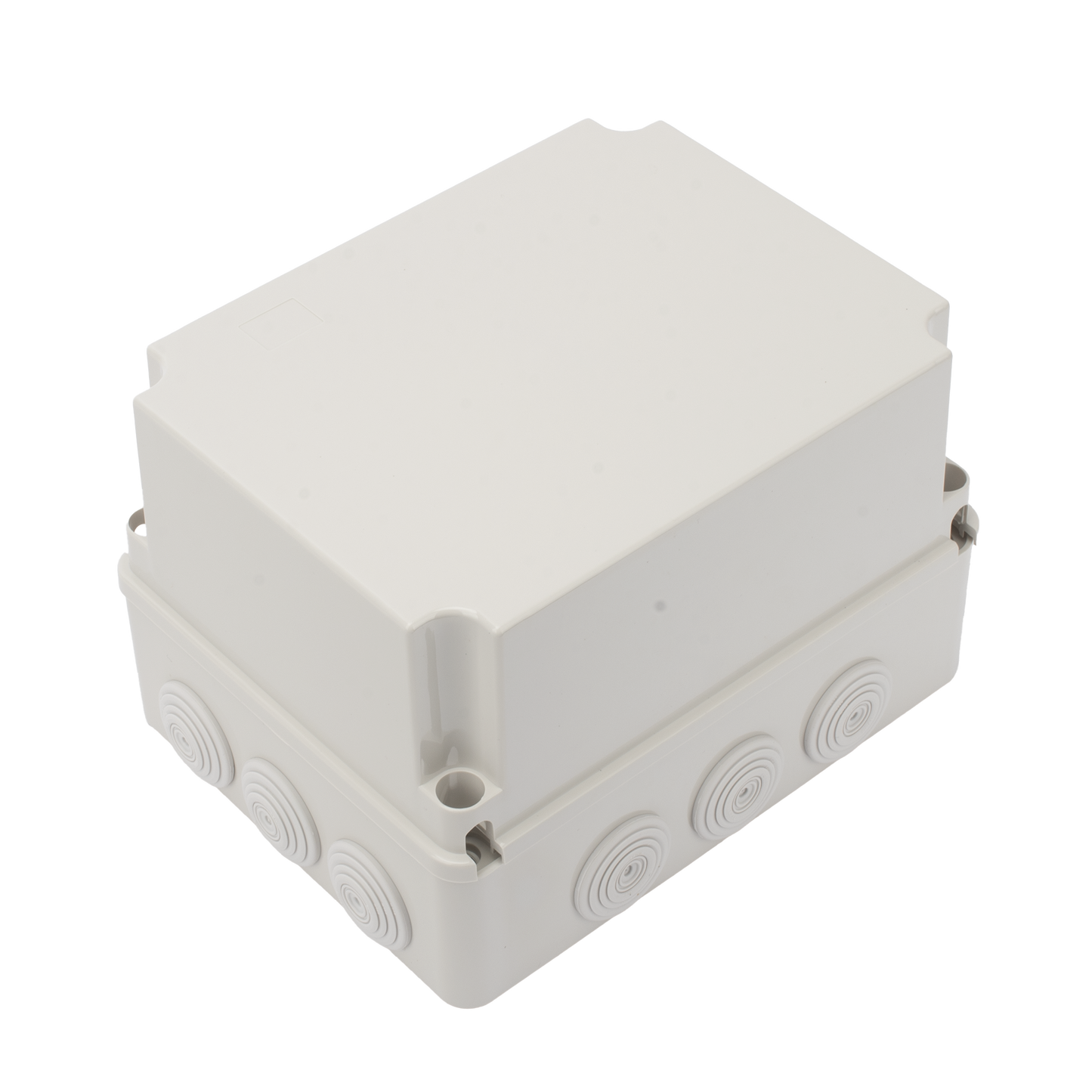 Caja Derivación-Conexión de Plástico (190 X 240 X 165 mm) con 12 Glándulas de Goma. Para Instalaciones Comerciales, Residenciales e Industriales. Incluye TornillerÃa para su Tapa.