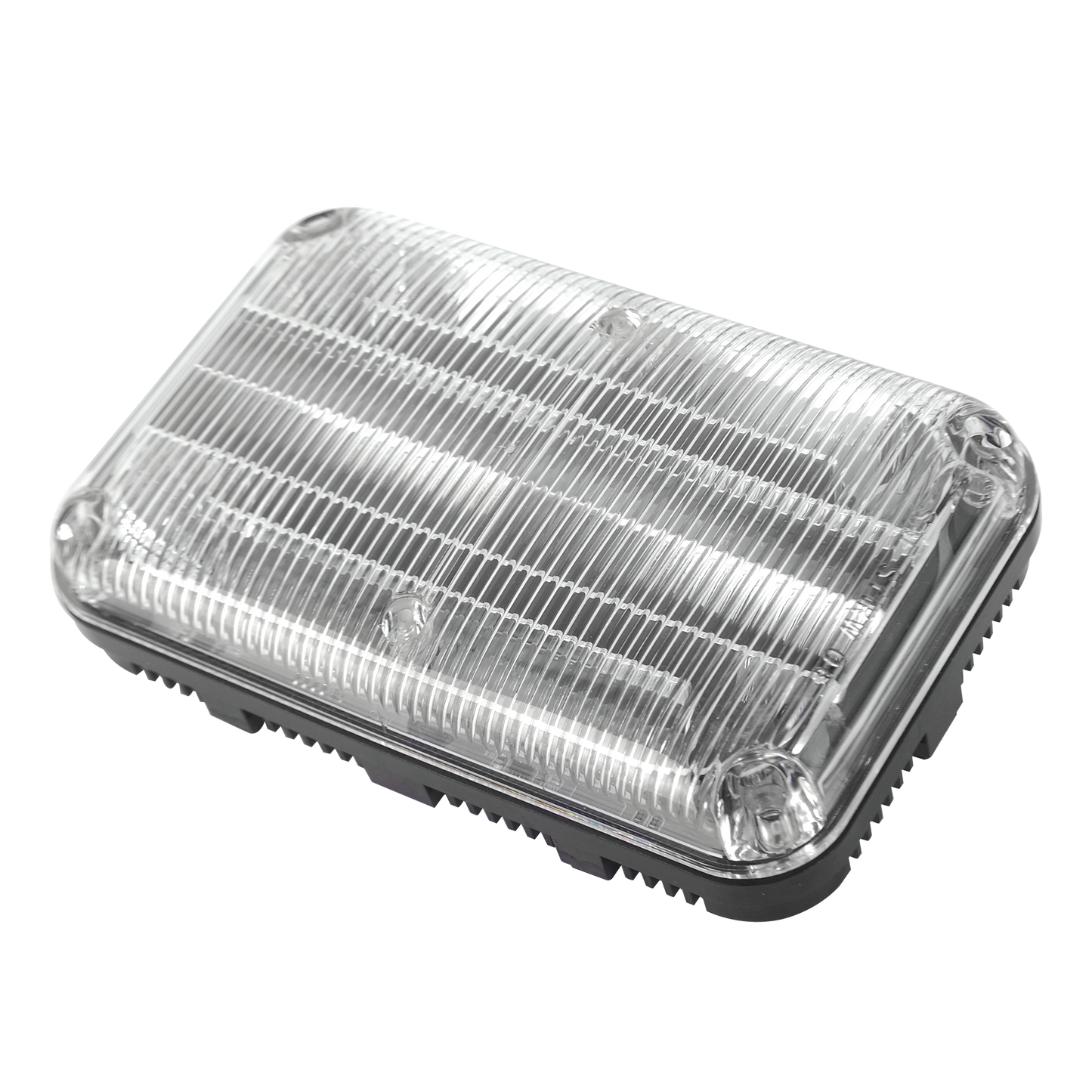 Luz de advertencia Quadraflare LED con flasher integrado y mica transparente, color azul