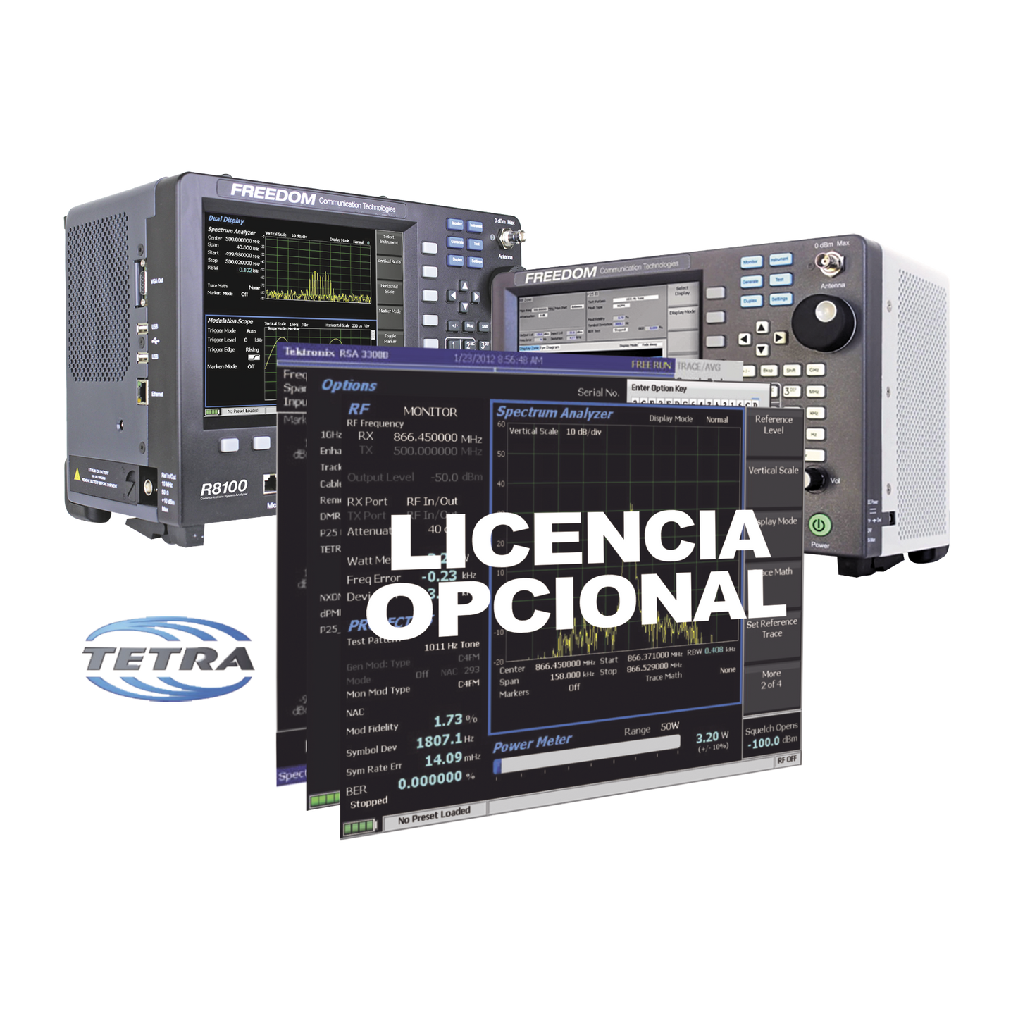 Opción de Software para Prueba en Estación Base TETRA T1 en R8000 /R8100.