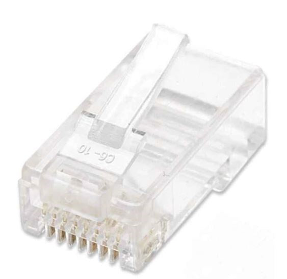 502344 PLUG RJ45 CAT6 MULTIFILAR UTP BOTE 100 PZAS ORO 15-MICRAS