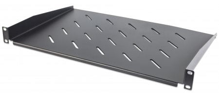 714884 Charola Fija 1U y 11.8pulgadas de profundidad, ventilada,para montaje en rack estándar de 19pulgadas ,soporta una carga estática máxima de 25 kg.