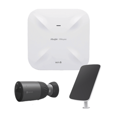 Kit de Cámaras Wi-Fi con Access Point/ Incluye 1 Cámara de Batería CS-BC1C / 1 Pane solar Mod. CS-CMT-SOLARPANEL-C / 1 Access Point RG-RAP6260(G)