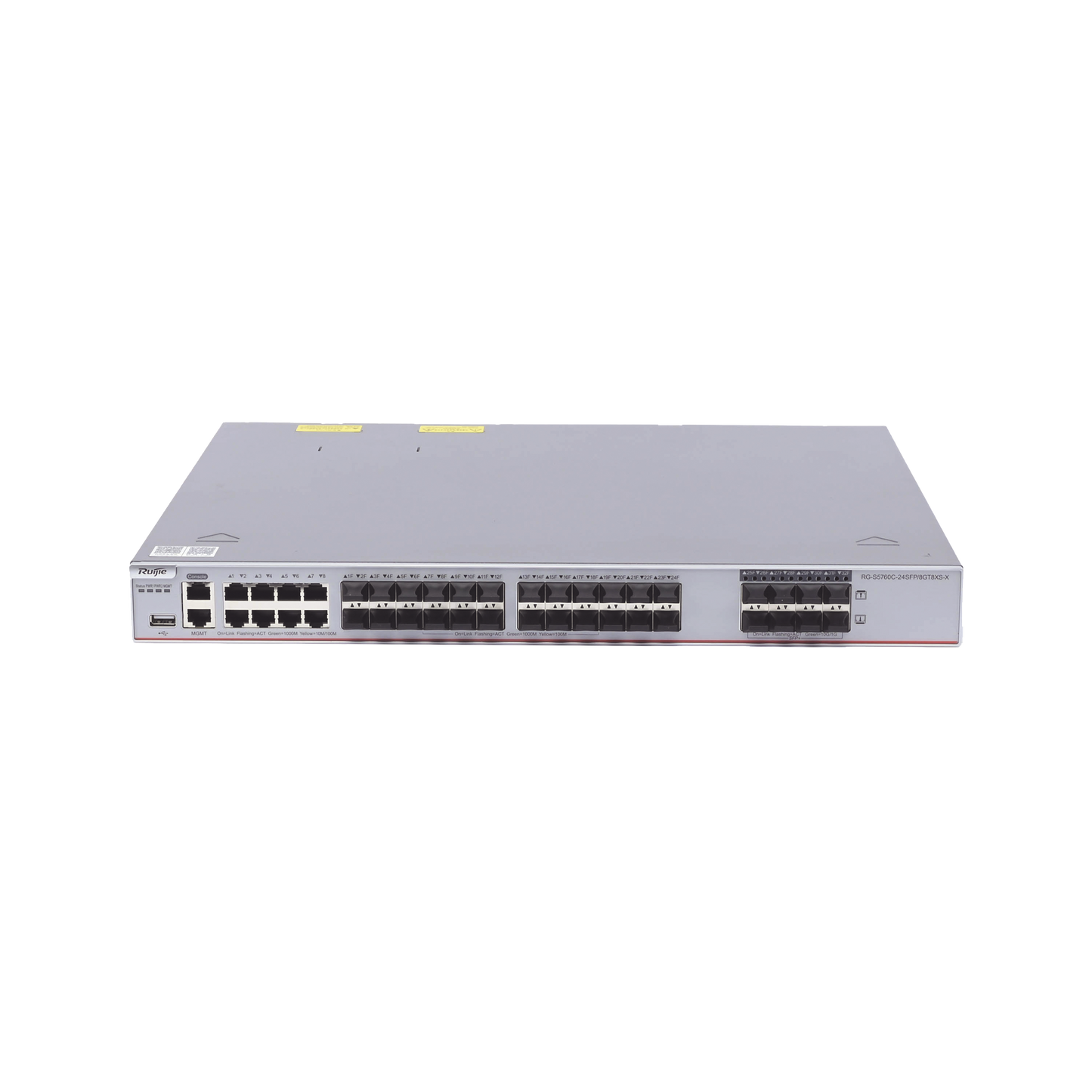 Switch Core Administrable Capa 3 con 8 puertos Gigabit, 24 SFP y 8 SFP+ Combo para fibra 10Gb, gestión gratuita desde la nube.