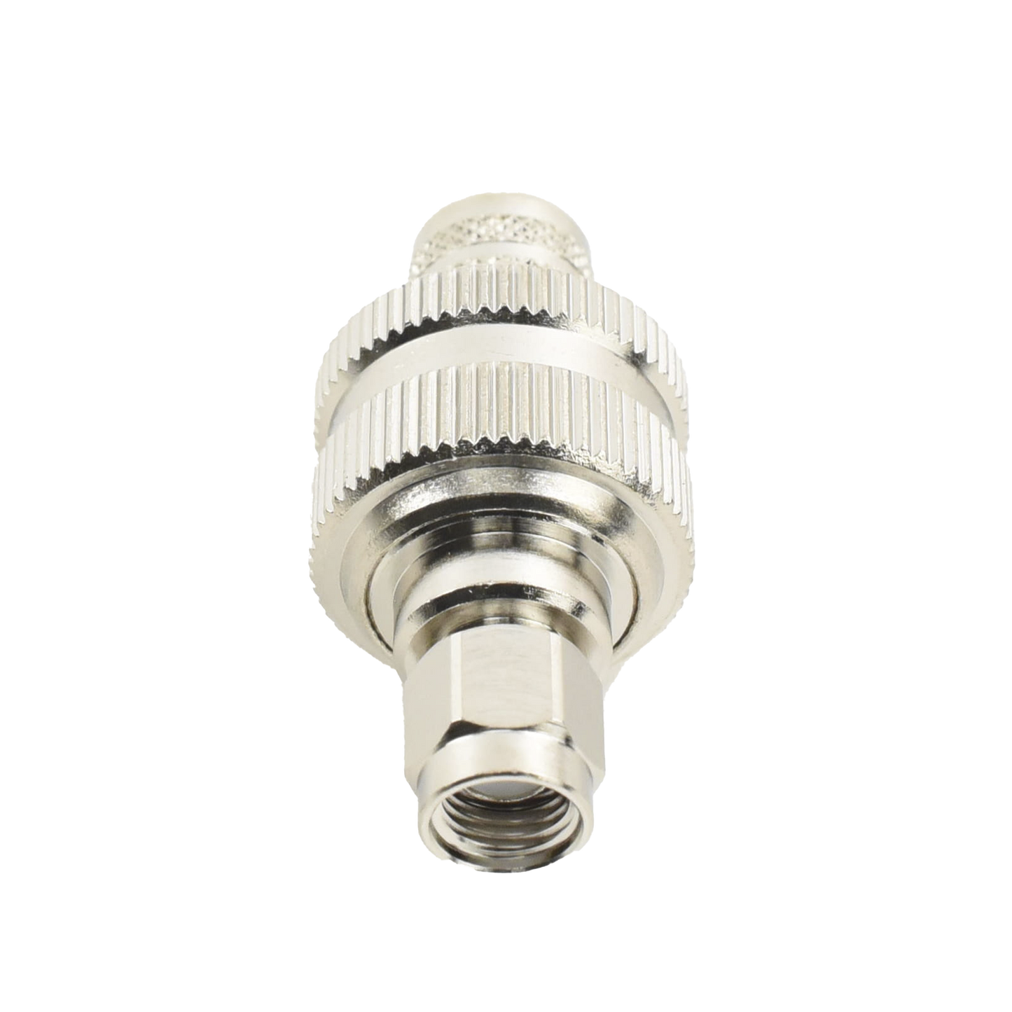 Conector SMA Macho Inverso de Anillo Plegable para RG-8/U, 9913, LMR-400, NÃquel/ Oro/ Teflón.