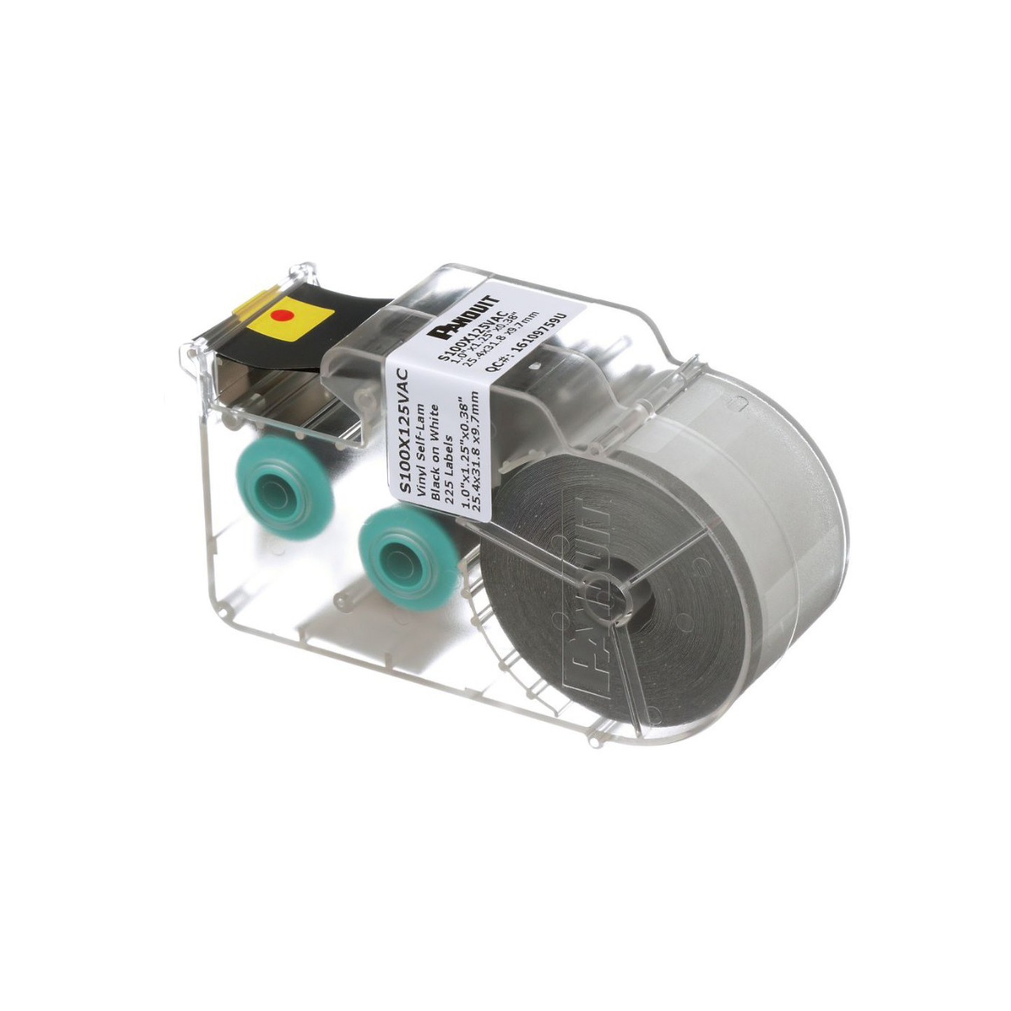 Casete de 225 Etiquetas Autolaminadas de 25.4 x 31.8 mm, para Cables de 3 a 7.1 mm de Diámetro, Ãrea de Impresión Color Blanco