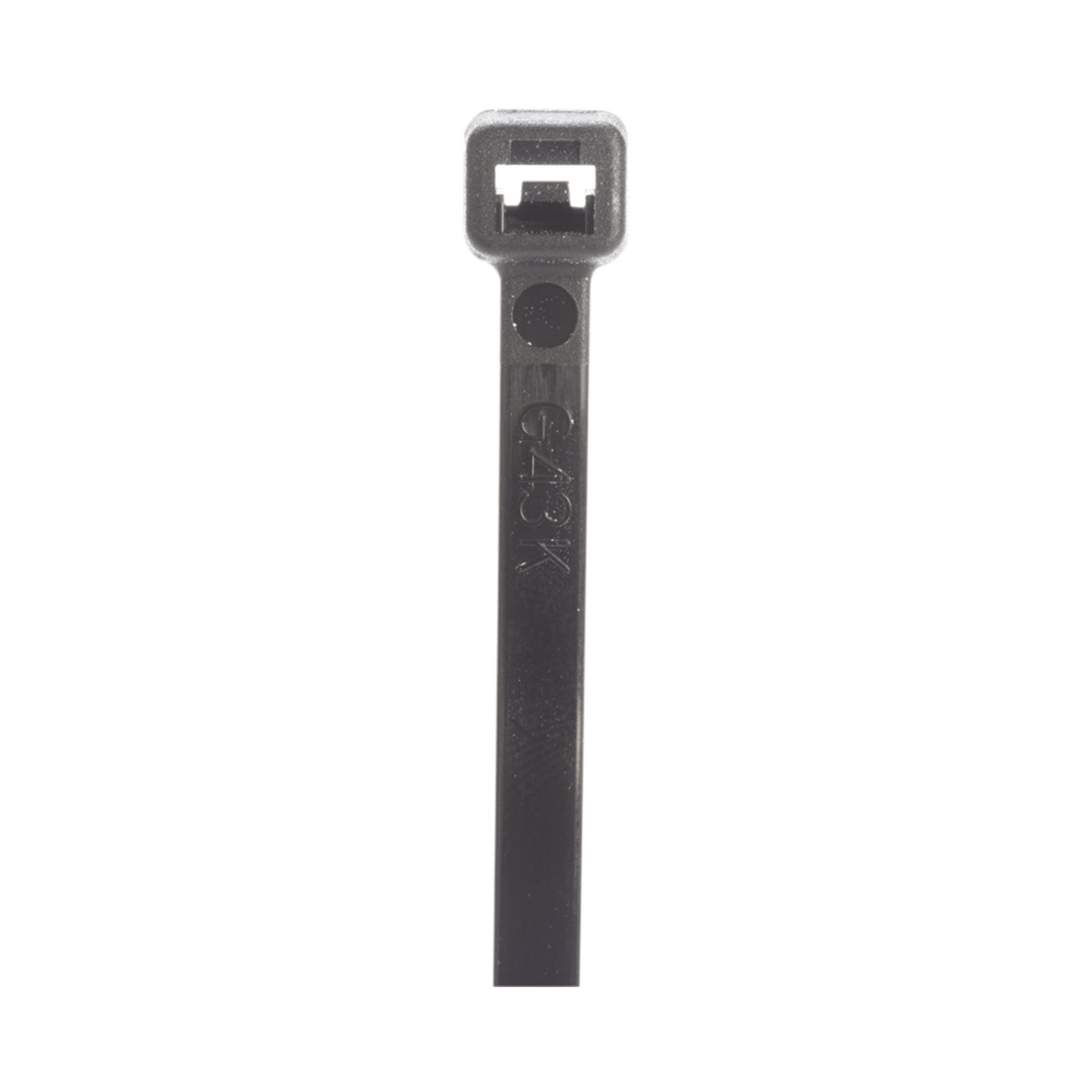 Cincho de Nylon 6.6 StrongHoldâ„¢, 533mm largo x 7.6mm ancho, Color Negro Exterior, Resistente a Rayos UV, Paquete de 100pz