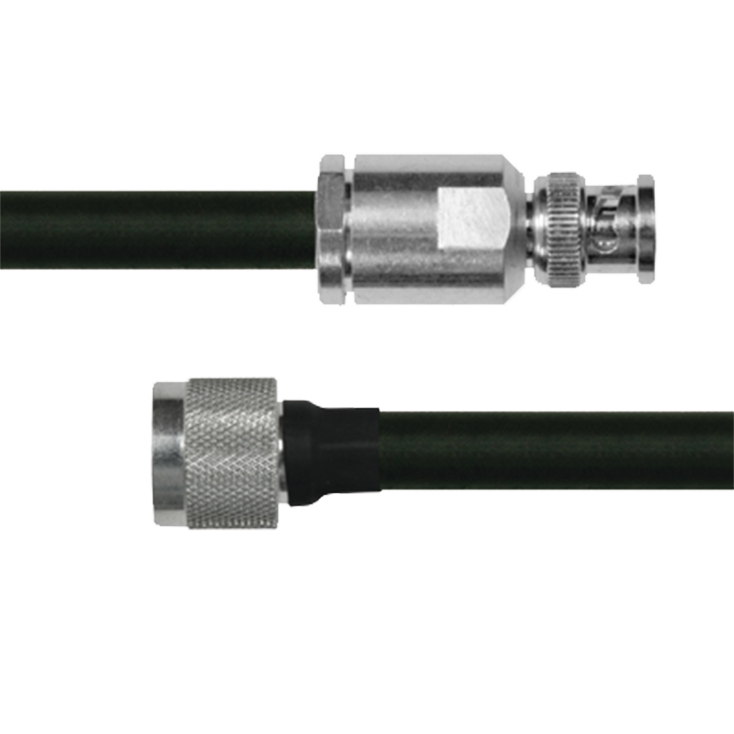 Cable Coaxial RG-214/U de 180 cm, en 50 Ohm, 0.425", CD-4 GHz, con Conectores BNC Macho a N Macho.