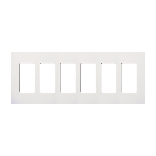 Placa 6 espacios pata dimmer o apagadores Lutron