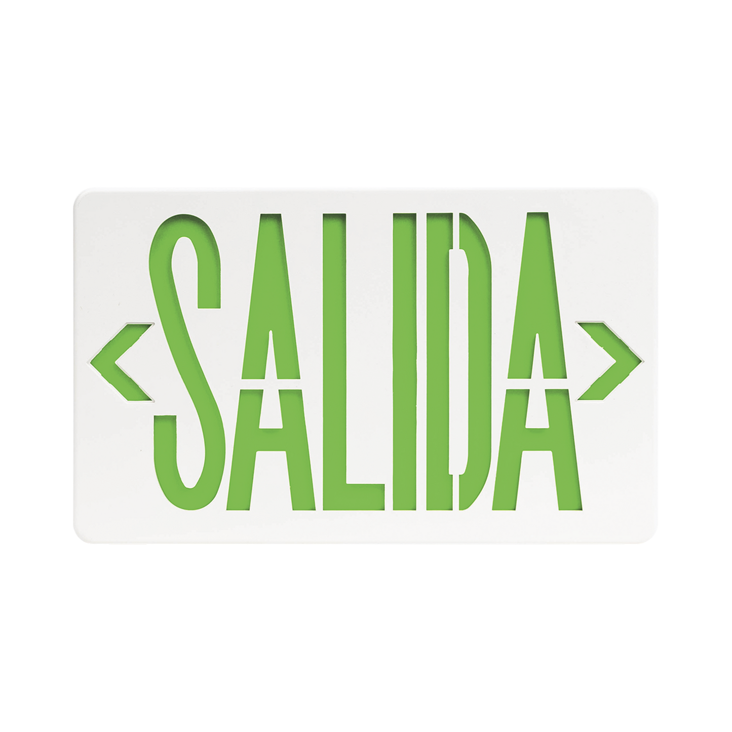 Letrero LED DUAL de SALIDA Universal con alto brillo/uso en pared, lateral o techo/BaterÃa de Respaldo Incluida.