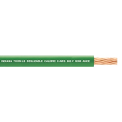 Cable Eléctrico 10 awg color verde,Conductor de cobre suave cableado. Aislamiento de PVC, auto-extinguible.BOBINA de 100 MTS