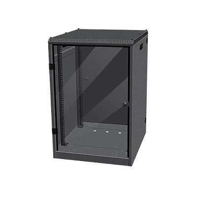 Gabinete de Piso con Puerta AcrÃlica con Estructura Rack 19" 16 Unidades.