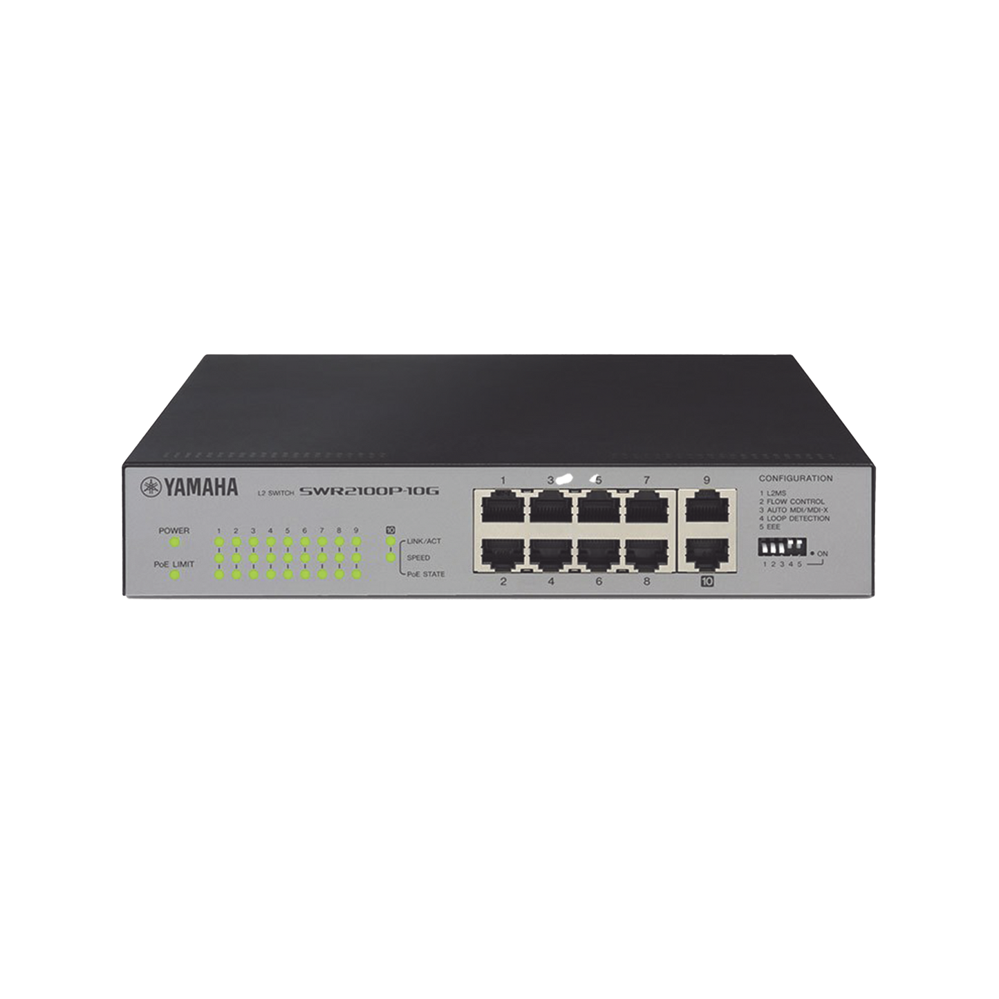 SWITCH DE RED POE 10 PUERTOS OPTIMIZADO P/ REDES DANTE