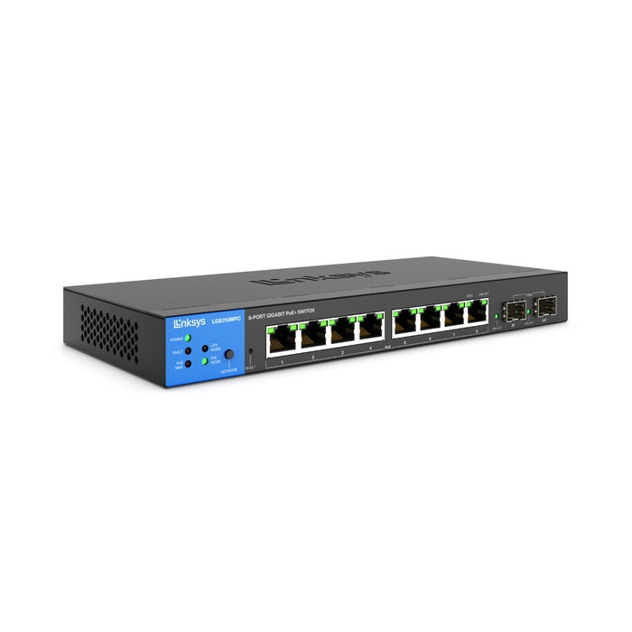 Switch Linksys LGS310MPC PoE Administrable 8 Puertos + 2 SFP