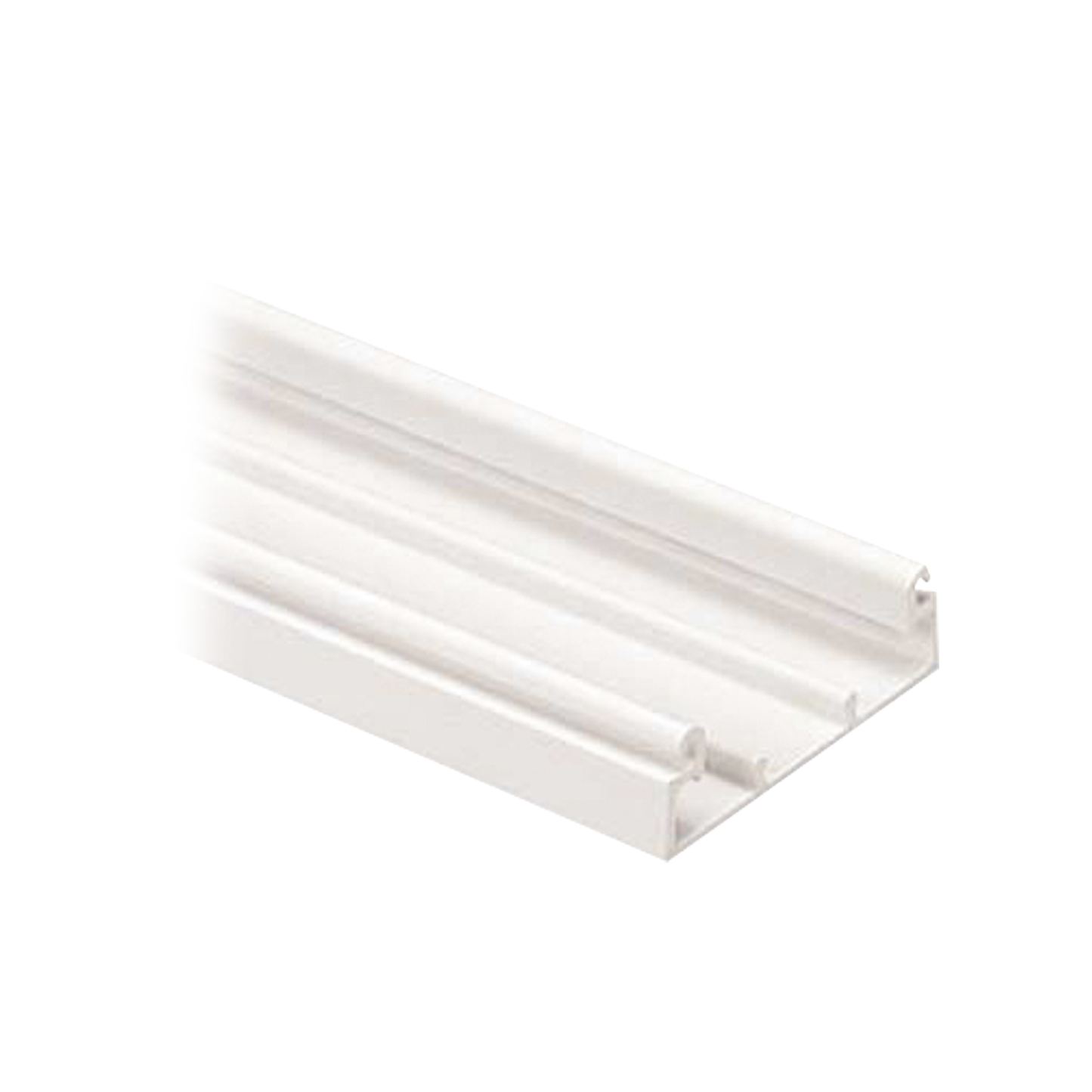 Base para canaleta T-45, de PVC rÃgido, con orificios perforados para montaje, 60.3 x 18.5 x 2400 mm, Color Blanco Mate