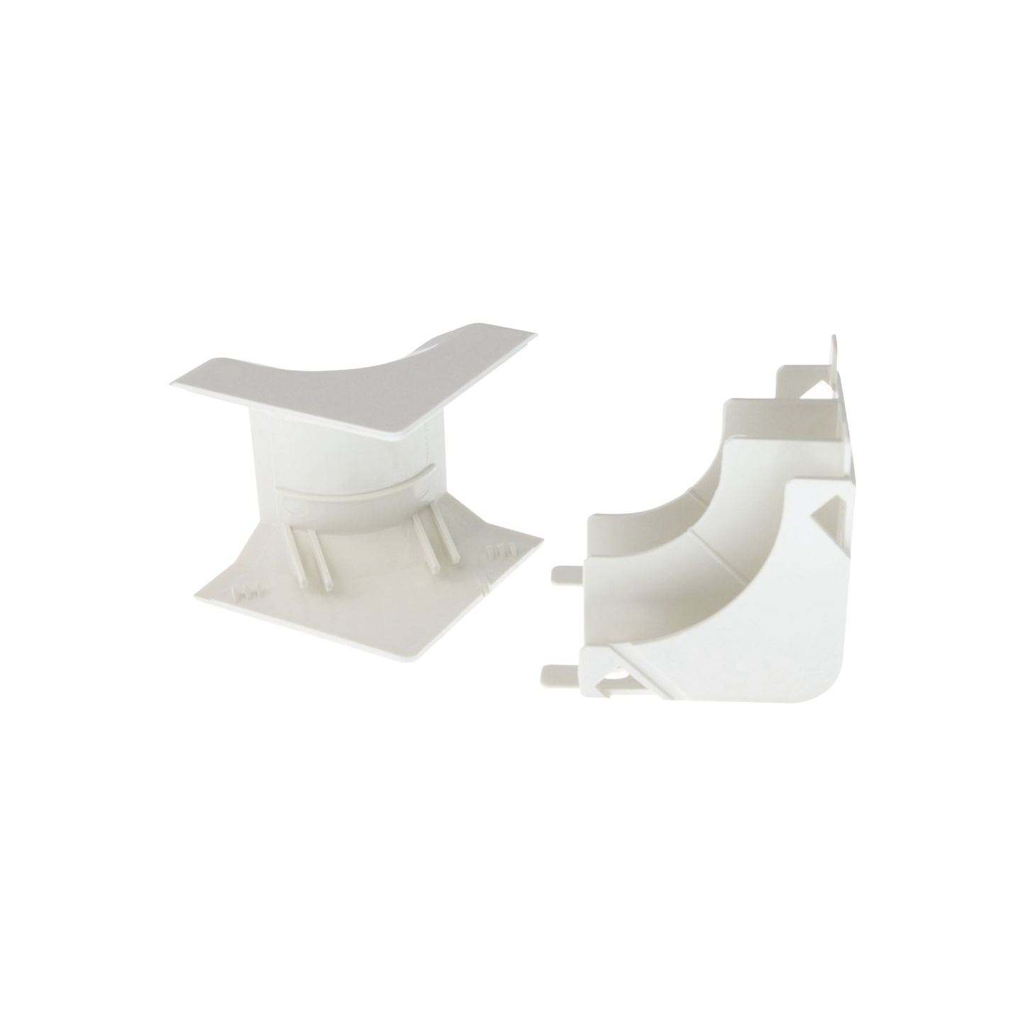 Esquinero interior, para uso con canaleta T45, Material PVC RÃgido, Color Blanco Mate