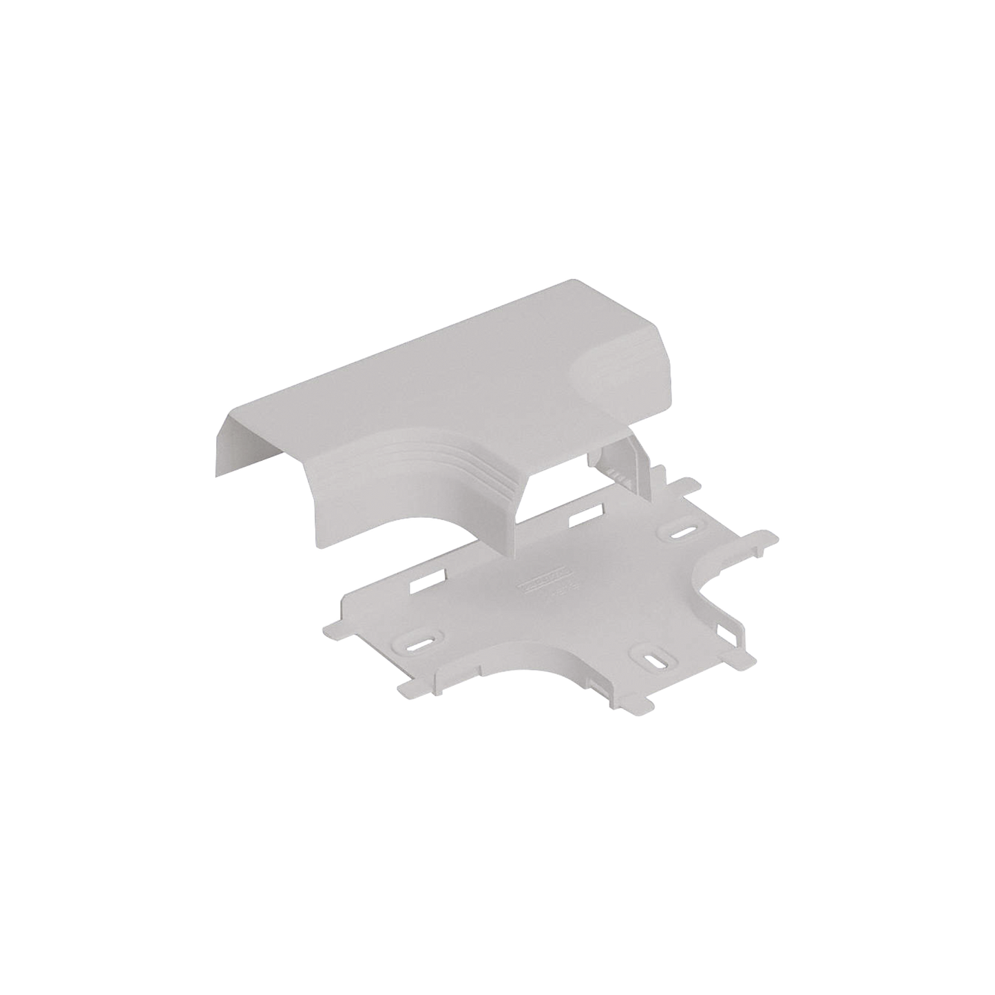 Accesorio en "T", para uso con canaleta T45, Material PVC RÃgido, Color Blanco Mate