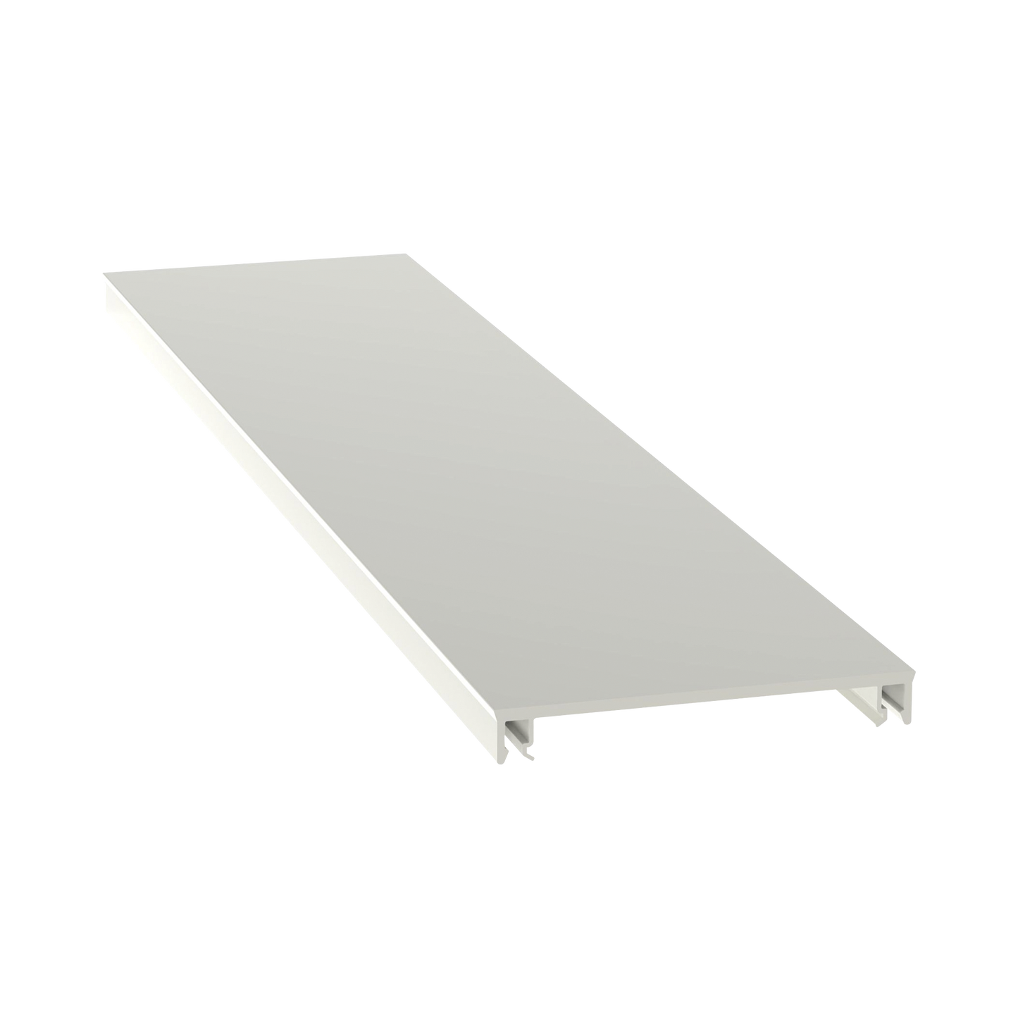 Cubierta para canaleta T-70, de PVC rÃgido, 70.1 x 9.1 x 2400 mm, Color Blanco Mate