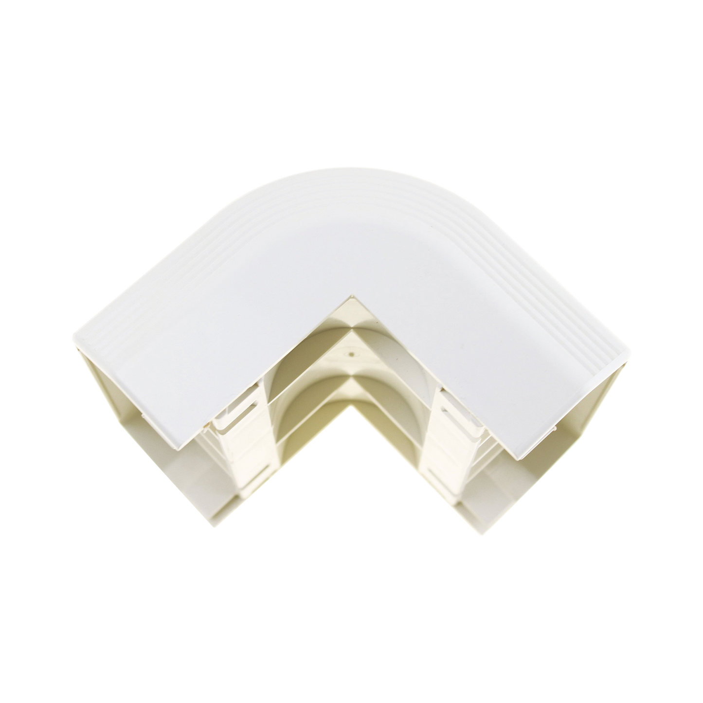 Esquinero exterior, para uso con canaleta T70, Material PVC RÃgido, Color Blanco Mate