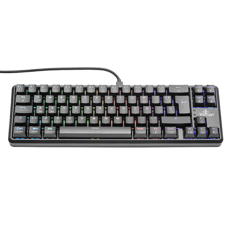 Teclado Gamer YEYIAN YTM-28210B AKIL S3500 MECANIC Switch Azul RGB/BT