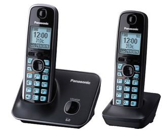 Teléfono Inalámbrico PANASONIC KX-TG4112MEB, Escritorio, Negro, Si, Si, LCD