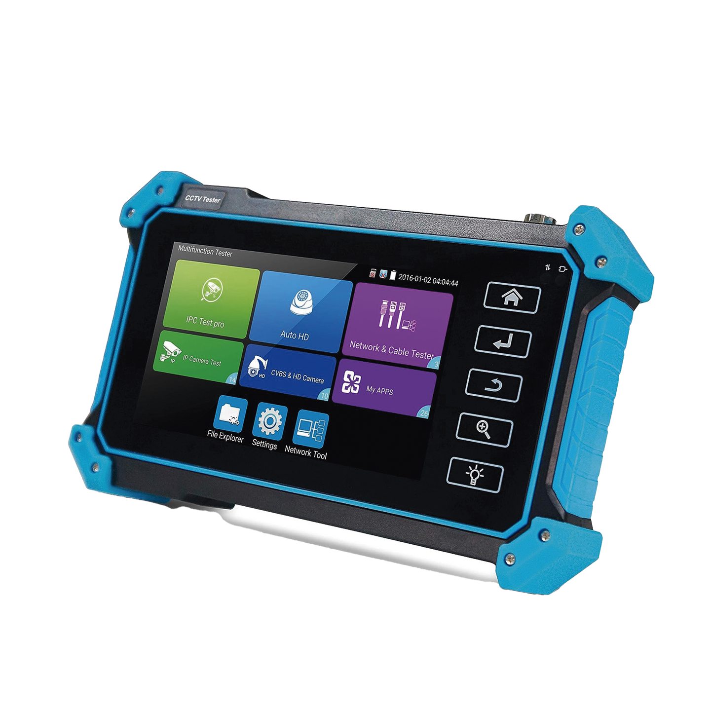 Probador de VÃdeo / Prueba de cámara analógica / Prueba de cámara IP/ Soporta ONVIF, 4K, H.264 y H.265 / TVI de 8 MP, CVI de 8 MP, AHD de 8 MP / Entrada VGA, soporta 1920x1200P 60FPS / Entrada HDMI, soporta 4K 30FPS