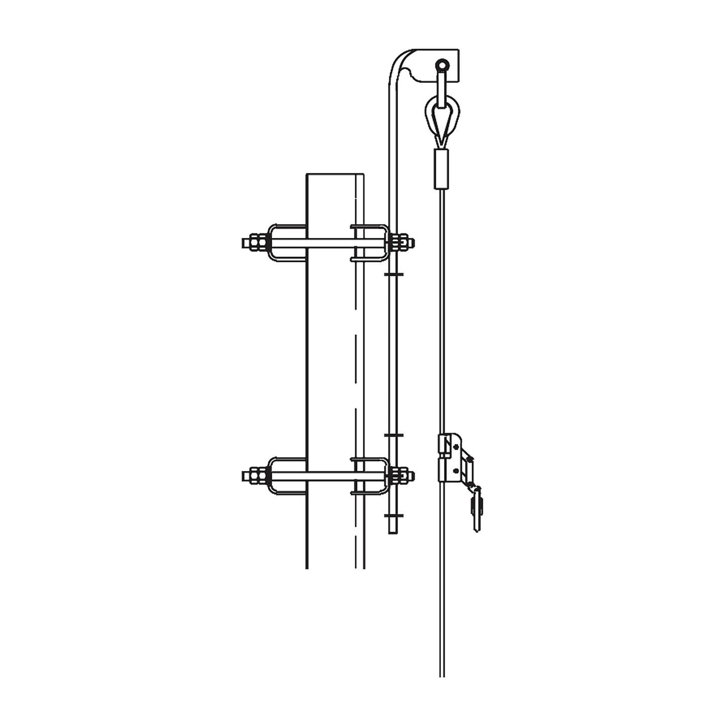 LÃnea de Vida hasta 45.7 Metros (150 pies). Compatible con lÃnea Super Titan. Carro de Seg. NO INCLUIDO.