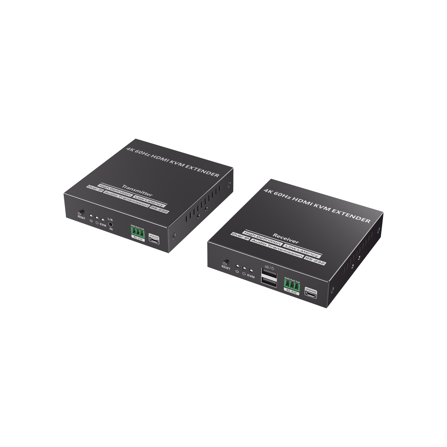 Kit Extensor KVM (HDMI y USB) hasta 120 metros | Transmite el Video y Controla tu DVR vÃa USB a distancia | Soporta resolución 4K @60Hz | Cat 6, 6a y 7 | Salida Loop en el Tx para visualización local