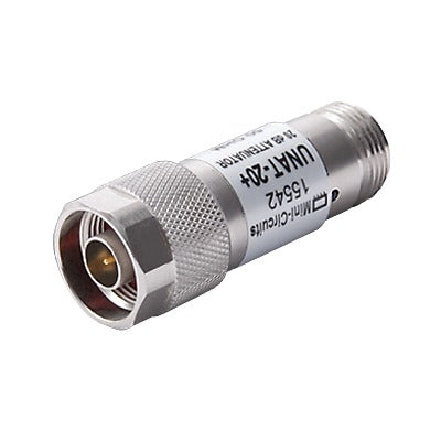Atenuador en LÃnea de 20 dB, 0.5 W, Conectores N Macho-Hembra, CD-6 GHz.