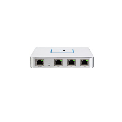 Router UniFi puertos Ethernet Gigabit, desempeño de 1 Mpps, hasta 100 dispositivos en LAN, bloqueo de tráfico por categorÃa, administración desde la nube