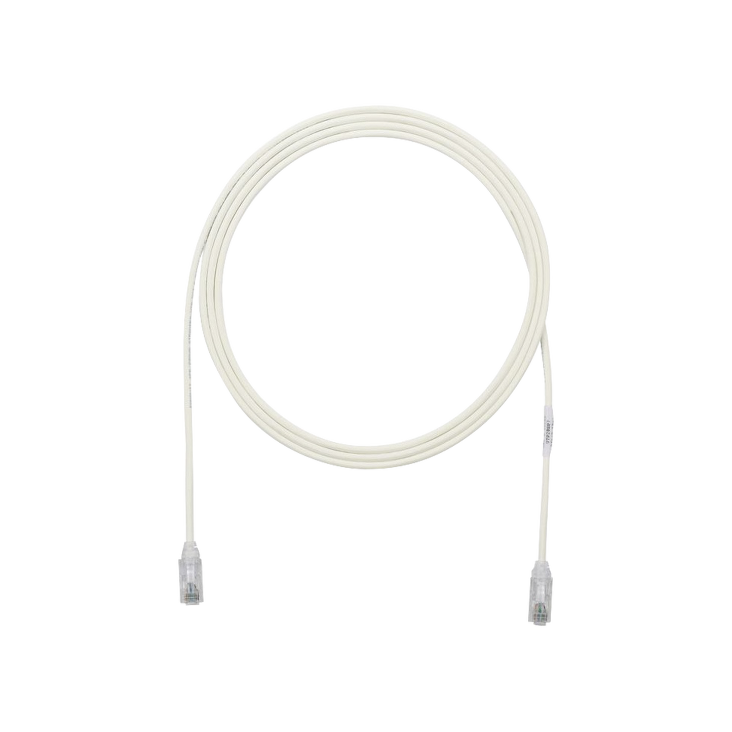 Cable de Parcheo TX6, UTP Cat6, Diámetro Reducido (28AWG), Color Blanco Mate, 4ft