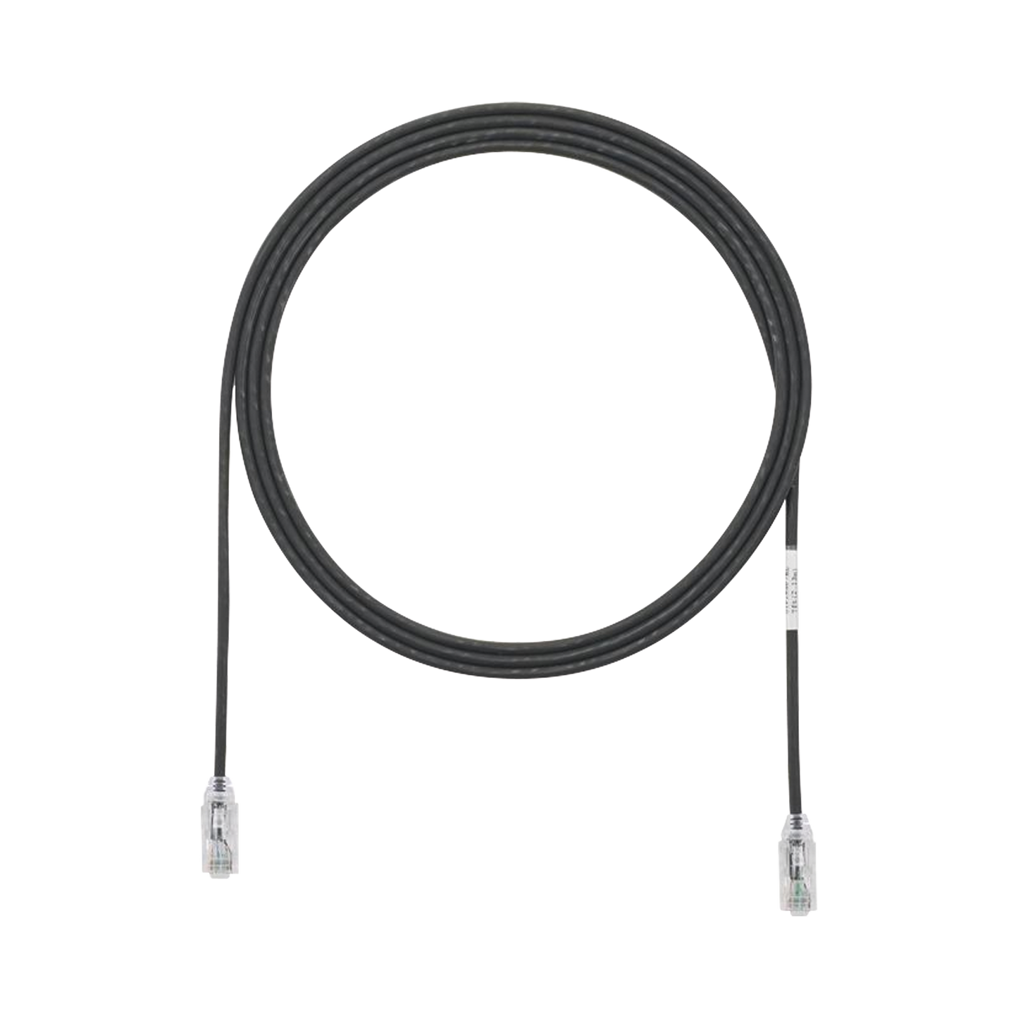 Cable de Parcheo TX6, UTP Cat6, Diámetro Reducido (28AWG), Color Negro, 4ft