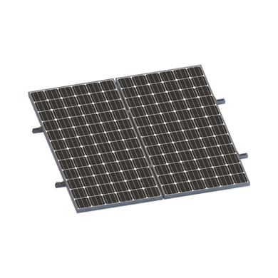 Kit De Minirieles Para Panel Solar Arreglo 1X2 Para Instalación Plano En Lámina