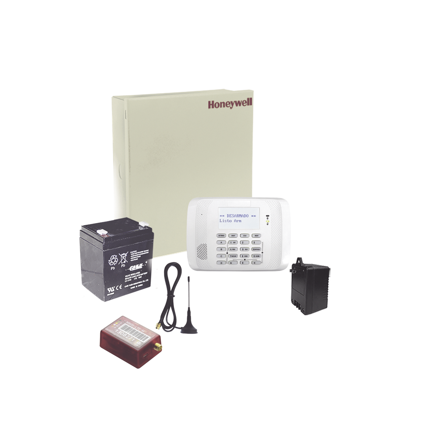 (2 Años 4GLTEM/5G ILIMITADO INCLUIDO) Kit Vista48LA con comunicador 4GLTEM/5G MN01, Teclado, Gabinete, BaterÃa y Transformador