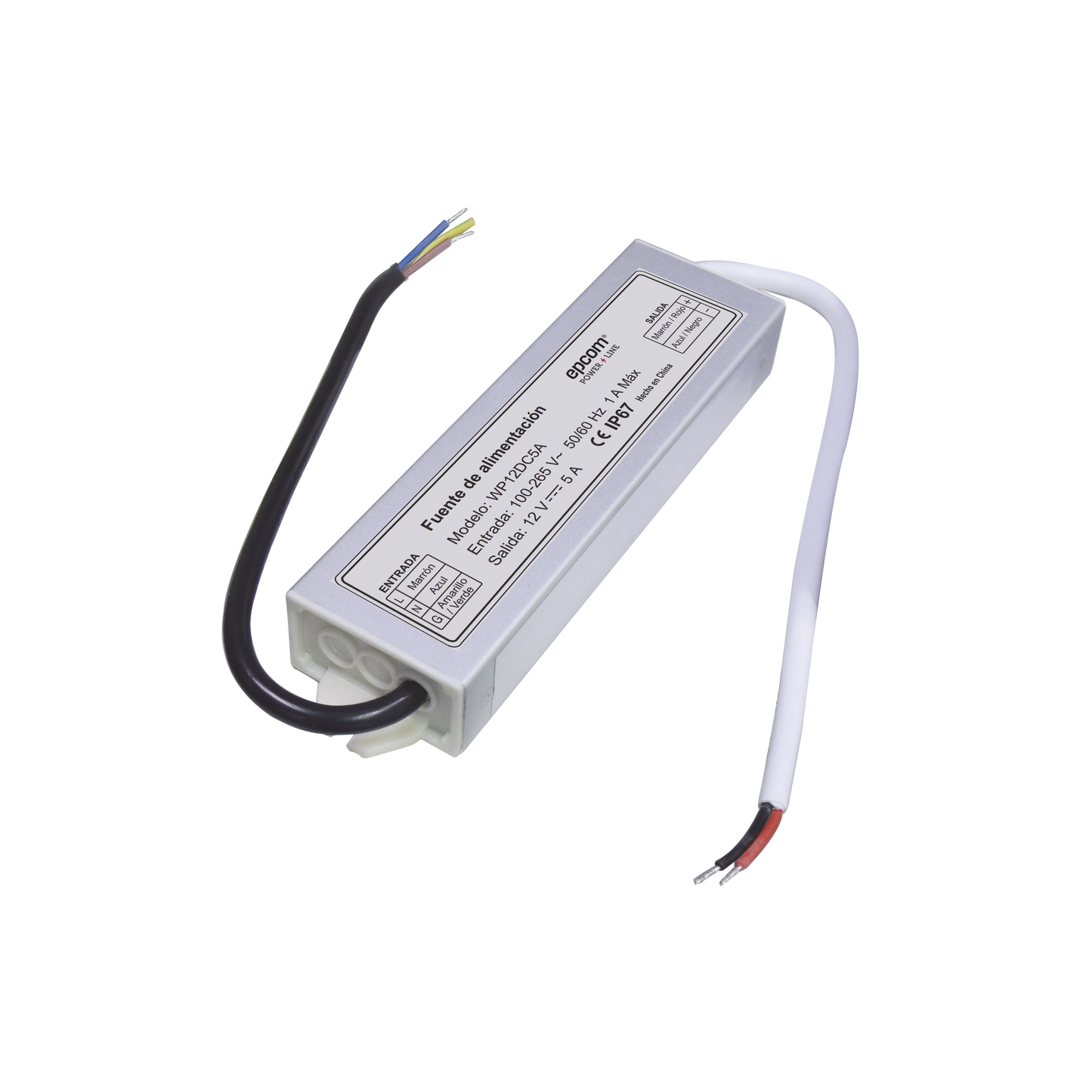 Fuente De Alimentacion Para Intemperie Waterproof 12 V @ 5 A