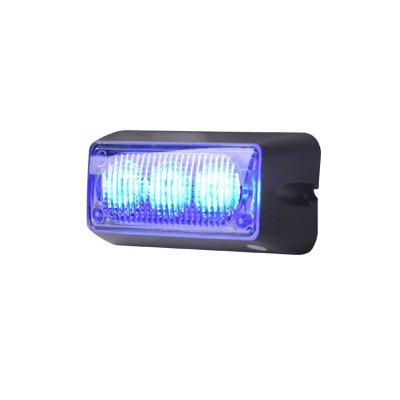 Luz auxiliar brillante con 3 LEDs, color azul, mica transparente