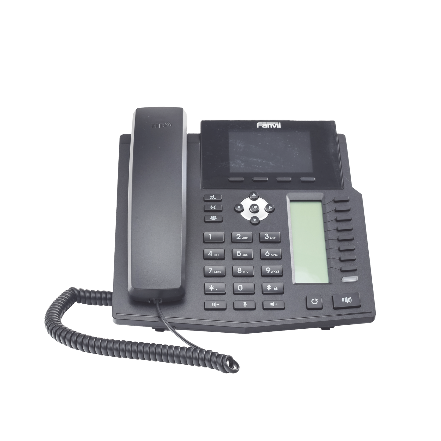 Teléfono IP empresarial para 16 lineas SIP con 2 pantallas LCD a Color, 8 teclas BLF/DSS y conferencia de 3 vías, PoE