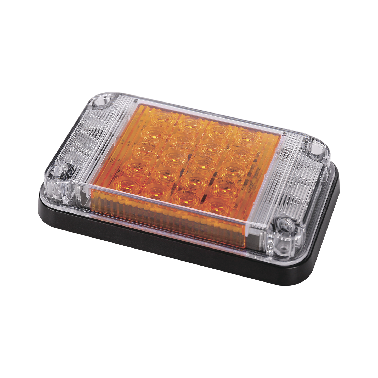 Luz de Advertencia de 7X4", Color Ãmbar, Con Luces de Trabajo, Ideal para Ambulancias