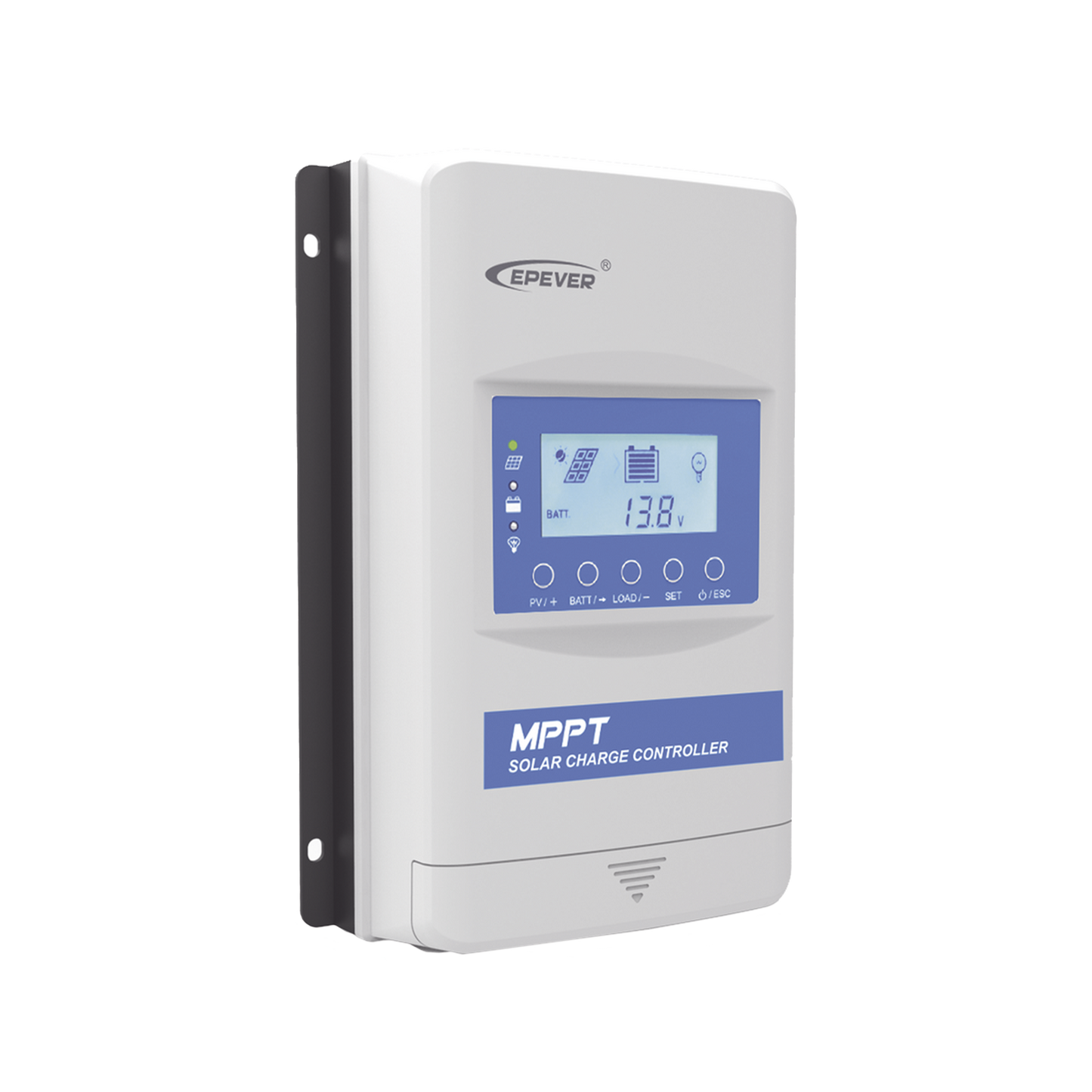 Controlador Solar MPPT 40A, Máximo Voltaje de Circuito Abierto Voc 100Vcc, Programado p/ Bateria de Litio en sistema a 12V