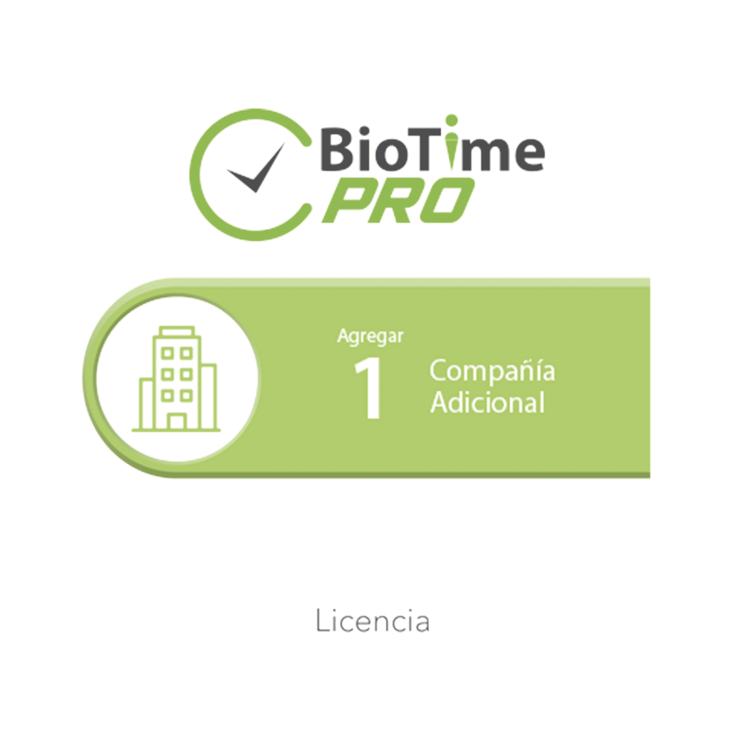 Software de Gestión Centralizada de Asistencia BIOTIMEPRO Licencia para agregar 1 compañÃa adicional
